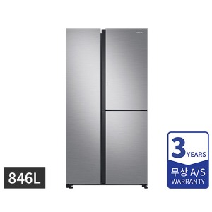 삼성 양문형 냉장고렌탈 3도어 846L 젠틀실버매트 RS84T5061M9