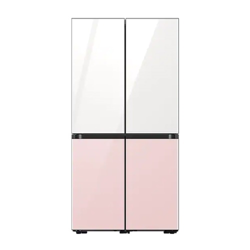 삼성 BESPOKE 냉장고렌탈 4도어 프리스탠딩 875L 글램 화이트 핑크 RF85B911155
